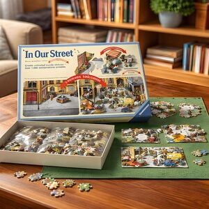 Ravensburger “In Our Street” 2x53 Interchangeable Pieces Jigsaw Puzzle 1981